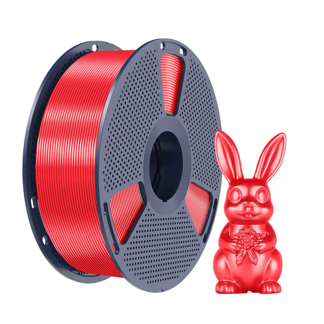 Філамент SUNLU PLA+ Silk Red 1.75 мм 1 кг, шовковий червоний пластик для 3D-принтера - зображення 2