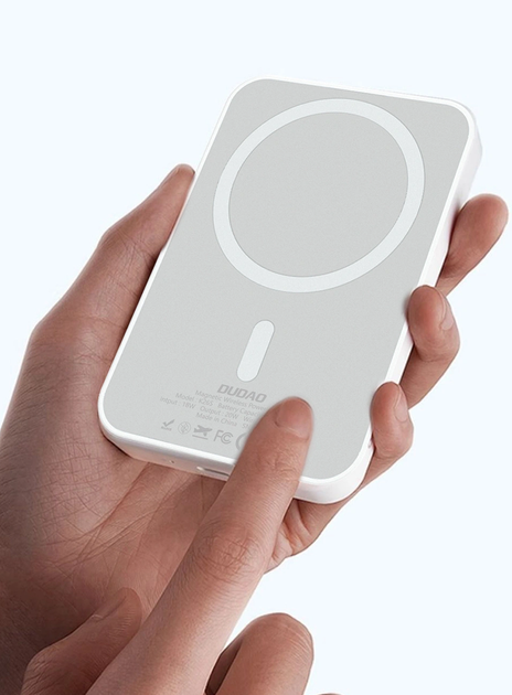 УМБ Dudao K26 10000mAh 20W USB-A / USB-C / MagSafe White (6977196683703) - зображення 3