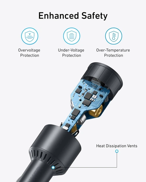 Автомобильное зарядное устройство Anker USB-C Fast Car 3-Port Charger 167.5W с кабелем Type-C в комплекте - Фото 5 Автомобильное зарядное устройство Anker USB-C Fast Car 3-Port Charger 167.5W с кабелем Type-C в комплекте - изображение 5