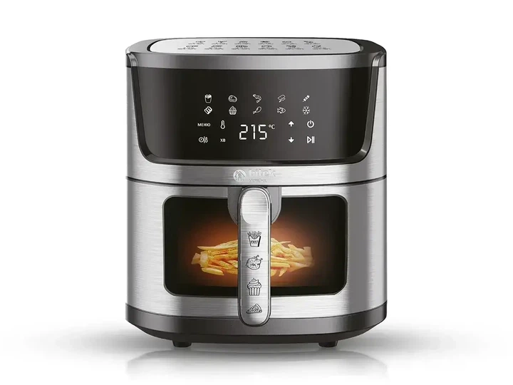 Аэрогриль BITEK BT-5395 14 л 4800 Вт сенсорная Air Fryer с 10 программами, обзорным окном, двойным нагревом и антипригарной чашей. - изображение 5