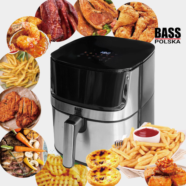 Мультипіч-аерофритюрниця Bass Polska BH 10888 6,5 л 2000 Вт із верхнім оглядовим вікном (BH 10888) - зображення 7