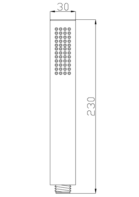Душевая лейка-трубка INVENA Glamour 30мм пластик золото AS-05-009 - изображение 2