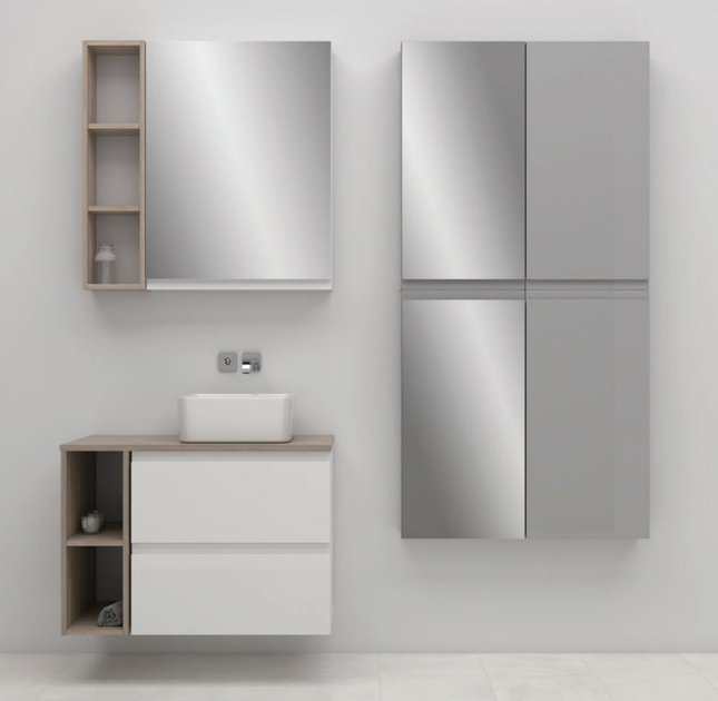 Шафа CERSANIT Moduo 59.4x80x14.1см монтаж на стіну сірий S929-015 - зображення 3