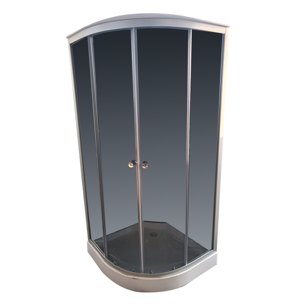 Бокс душовий без гідромасажу Mixxus STRONG SB02-90x90x215-GR SATIN з низьким піддоном (MI6887) - изображение 15