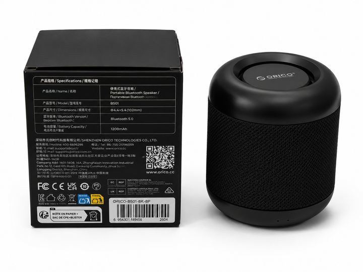Портативна бездротова колонка ORICO BeatGo | BT6.0 | IPX5 | 1200 мАг | Hi-Fi TWS для відкритого басейну, вечірки, кемпінгу, подорожей - Фото 4 Портативна бездротова колонка ORICO BeatGo | BT6.0 | IPX5 | 1200 мАг | Hi-Fi TWS для відкритого басейну, вечірки, кемпінгу, подорожей - зображення 4