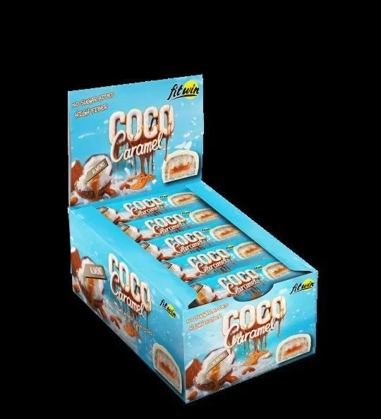 Кокосовые батончики без сахара Coco Caramel FitWin, миндаль, 20 шт по 40 г - изображение 3
