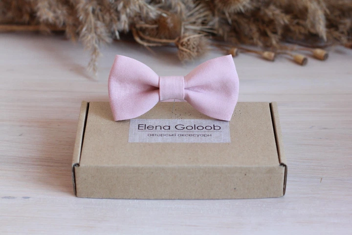 Галстук-бабочка Elena Goloob one size Пепельная Роза - Фото 1 Галстук-бабочка Elena Goloob one size Пепельная Роза - изображение 1
