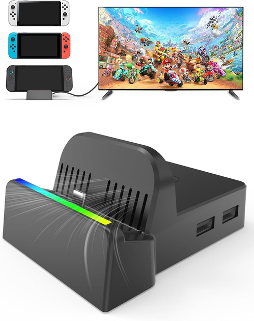 Док-станция для Switch TV для Nintendo Switch 2/1/OLED, портативная док-станция для Switch 2, дорожная база, HDMI 4K@60Hz - изображение 4