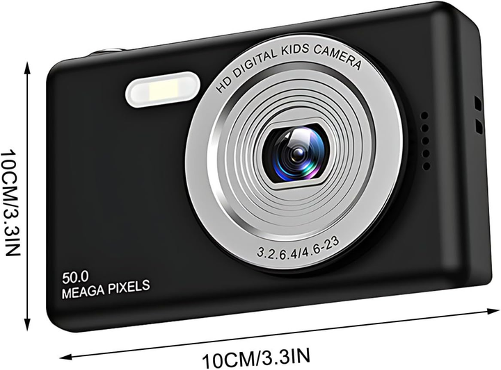 Цифровая камера 4K 50МП: компактный фотоаппарат для видеоблогов, 8х зум, 2.4" LCD, Vintage Black - изображение 4