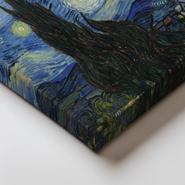 Інтер'єрна картина Зоряна ніч, Вінсент ван Гог, Vincent van Gogh, Starry Night, интер'єрний декор, 48×60 см (id6353) - зображення 4