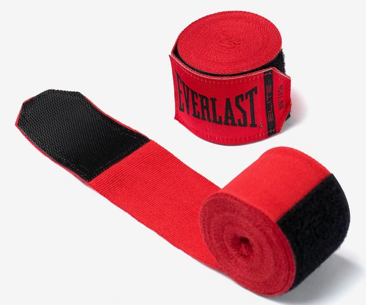 Боксерские бинты Everlast красные 180 см для тренировок и защиты рук бандажи для бокса - изображение 2