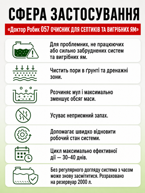 Очищувач для септика та вигрібної ями Доктор Робік 057 798 мл. Розраховано на 2000 л - Фото 2 Очищувач для септика та вигрібної ями Доктор Робік 057 798 мл. Розраховано на 2000 л - зображення 2