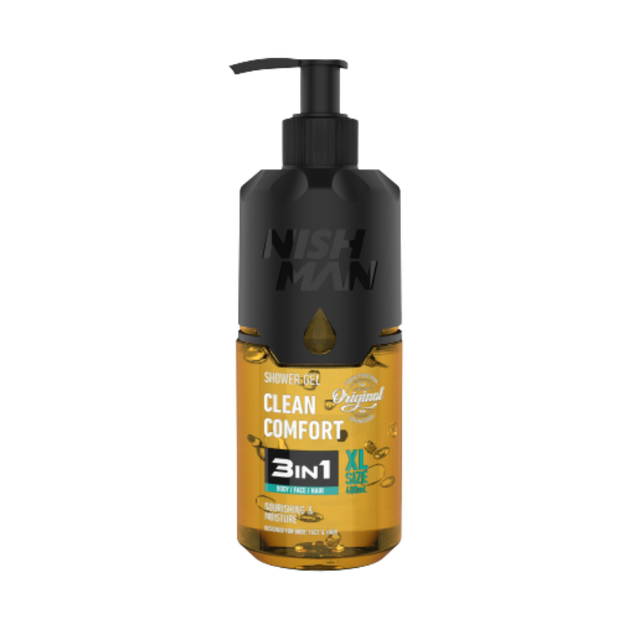 Nishman 3 в 1 Clean Comfort - гель для душа, волос и лица 480 мл - Фото 1 Nishman 3 в 1 Clean Comfort - гель для душа, волос и лица 480 мл - изображение 1