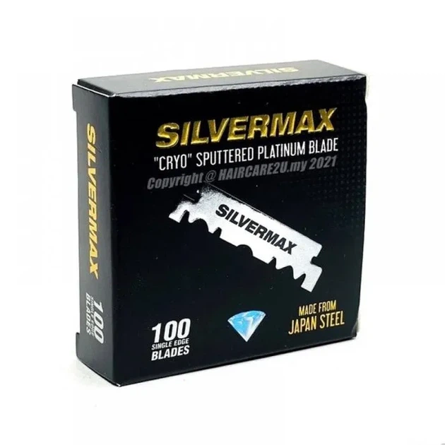 Лезвия половинки Silvermax 100 Single Edge Platinum Razor Blades 100 шт - Фото 1 Лезвия половинки Silvermax 100 Single Edge Platinum Razor Blades 100 шт - изображение 1