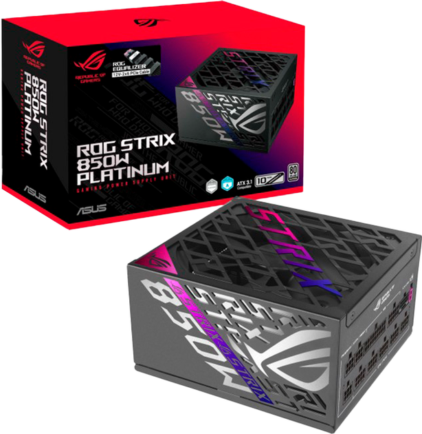 Zasilacz ASUS ROG Strix 850W Platinum (90YE00W8-B0NA00) - obraz 2