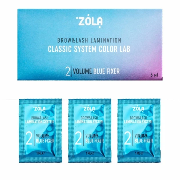 Состав для ламинирования Zola Color Lab Volume Blue Fixer No02, 1 мл х 3шт - Фото 1 Состав для ламинирования Zola Color Lab Volume Blue Fixer No02, 1 мл х 3шт - изображение 1