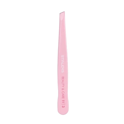 Пинцет для бровей Staleks Beauty&Care 11 TYPE 3 широкие скошенные кромки розовый - Фото 1 Пинцет для бровей Staleks Beauty&Care 11 TYPE 3 широкие скошенные кромки розовый - изображение 1