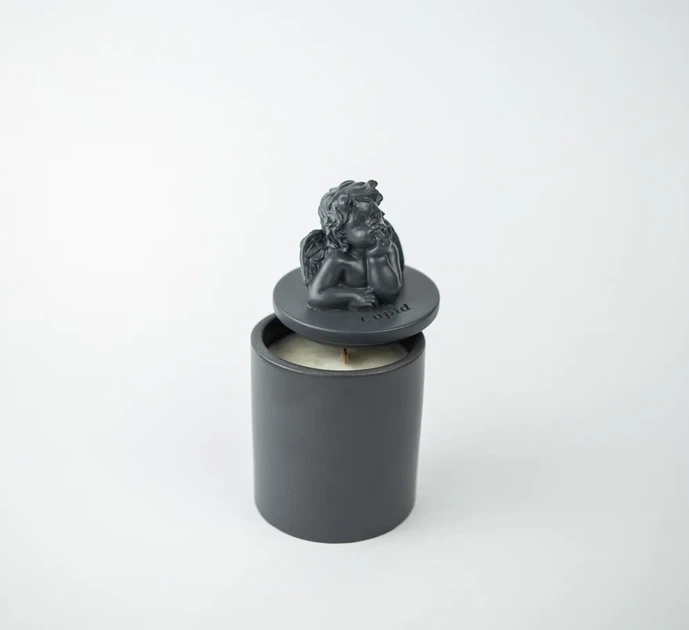 Аромасвічка CUPID SANTAL GRAFITE 100% WOOD WAX 165g 35h Гранд Презент NAC 1034GF - зображення 3