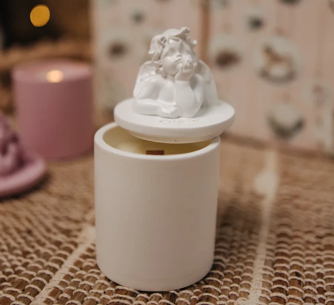 Аромасвічка CUPID SANTAL WHITE 100% WOOD WAX 165g 35h Гранд Презент NAC 1035W - изображение 7