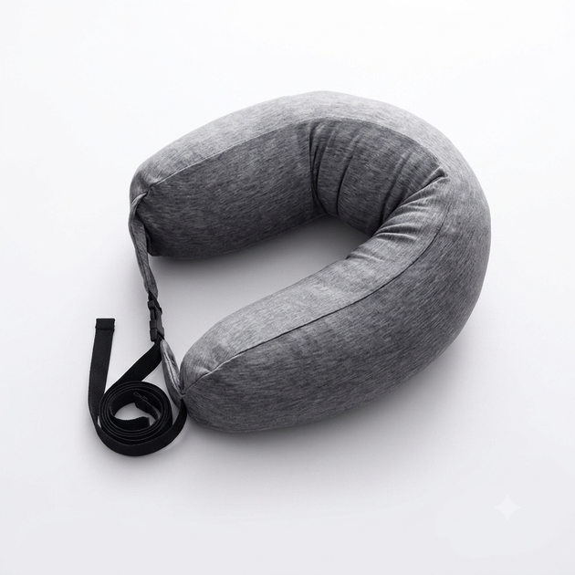 Подушка дорожня U-подібна Jingdong Jingzao 94% натуральний латекс 66x16 см Dark Gray - Фото 1 Подушка дорожня U-подібна Jingdong Jingzao 94% натуральний латекс 66x16 см Dark Gray - зображення 1