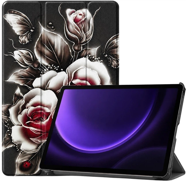 Чохол для планшета Samsung Galaxy Tab S10 FE (SM-X520/SM-X526) 10.9" BeCover Smart Case Black Rose (BC_715923) - Фото 3 Чохол для планшета Samsung Galaxy Tab S10 FE (SM-X520/SM-X526) 10.9" BeCover Smart Case Black Rose (BC_715923) - зображення 3