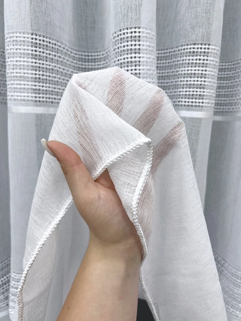 Тюль VR-Textil 2086т Мережка Лен Белый 400х270 см (42-1299) - Фото 4 Тюль VR-Textil 2086т Мережка Лен Белый 400х270 см (42-1299) - изображение 4