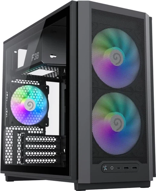 Корпус GameMax F36 BK с 3 ARGB вентиляторами - изображение 2
