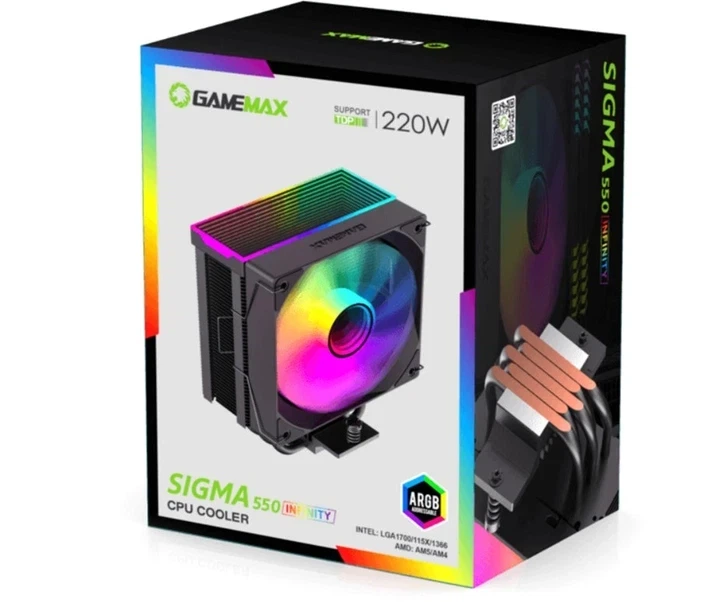 Кулер GameMax Sigma 550 Infinity BK ARGB 220W - зображення 10