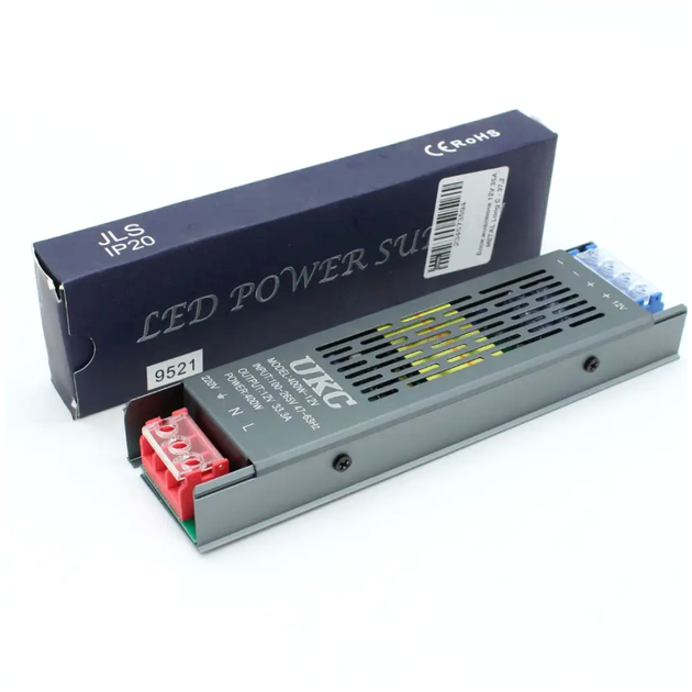 Блок питания 12В 35А для светодиодной ленты 420W металл LS-1006 - зображення 9