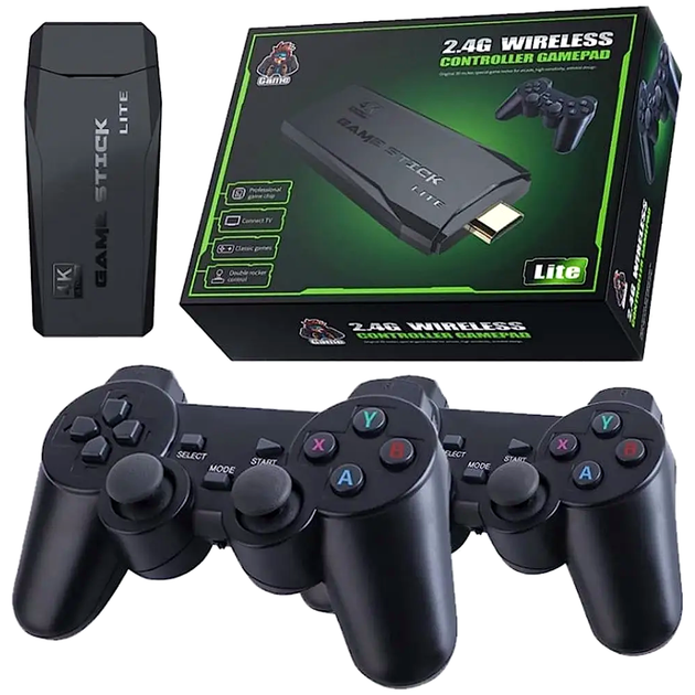 Игровая приставка 64 ГБ поддержка 4K 2 джойстика для телевизора черный LS-901 - изображение 10