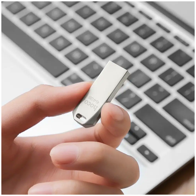Флеш-накопитель USB 2.0 64 ГБ для ноутбука металлический Hoco LS-2351 - изображение 2