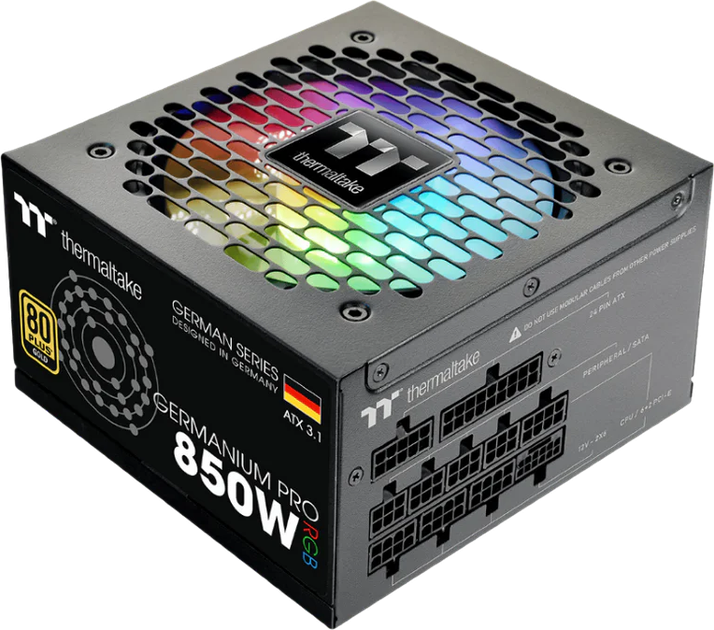 Блок живлення Thermaltake Germanium Pro RGB 850W Gold (4711658546166) - Фото 2 Блок живлення Thermaltake Germanium Pro RGB 850W Gold (4711658546166) - зображення 2