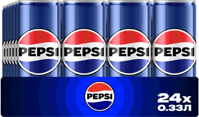 Напій Pepsi ж/б 0,33л./ 24 шт - Фото 1 Напій Pepsi ж/б 0,33л./ 24 шт - зображення 1