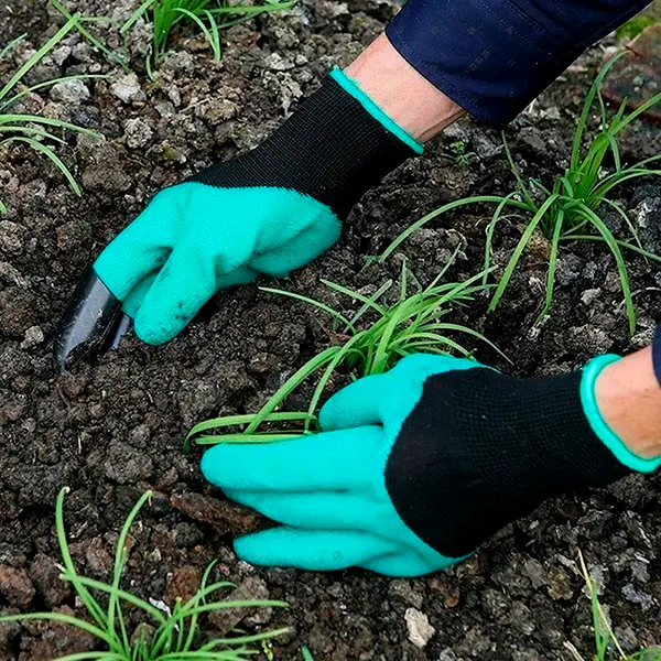 Міцні садові рукавички з кігтями граблями водостійкі захисні для саду та городу універсальні (481935) - зображення 5