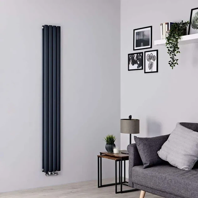 Дизайнерский радиатор Rastas Aurora 2 1800x240 вертикальный, антрацит матовый - изображение 5