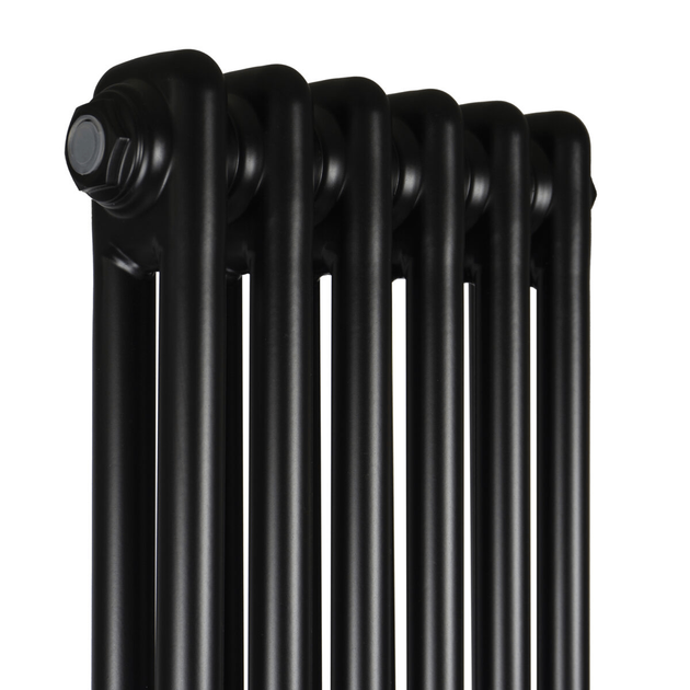 Дизайнерский радиатор Warm Well Column 2 1800×290 вертикальный, черный матовый - изображение 3