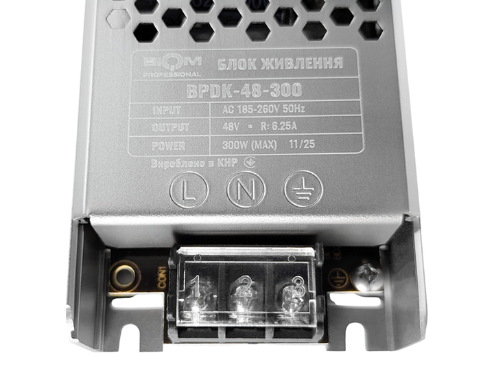 Блок живлення 300W-IP20 48V BPDK-48-300 6.25A Professional Biom - зображення 5