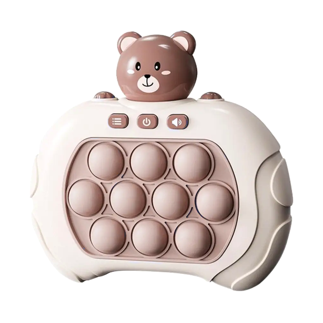 Игрушка антистресс Pop it PRO Bear с звуковыми эффектами для детей и взрослых 12.1 х 6 х 12.8 см коричневый LS-591 - изображение 4