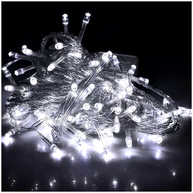 Гирлянда Нить 9м 100LED для дома холодный белый LS-603 - изображение 7