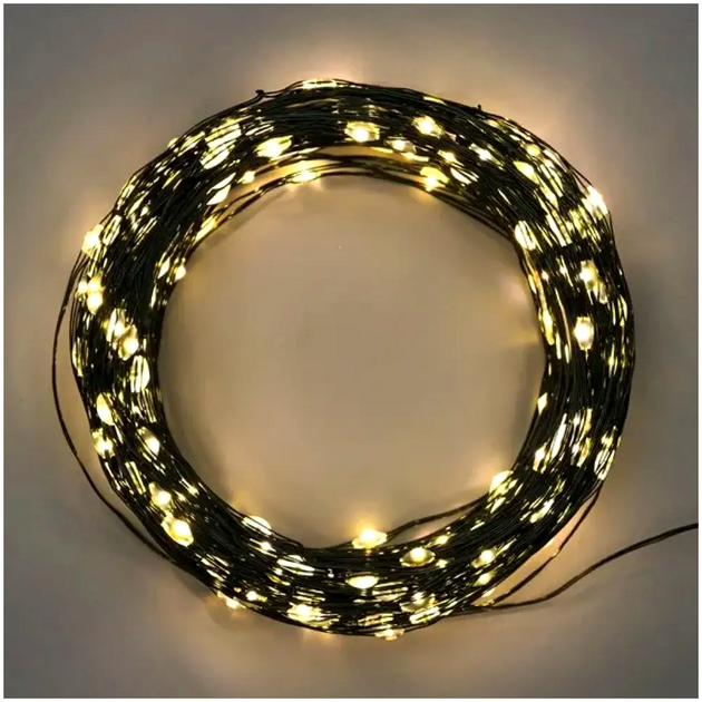 Гирлянда нить 30м 300 LED для дома и улицы теплый белый LS-1749 - изображение 3