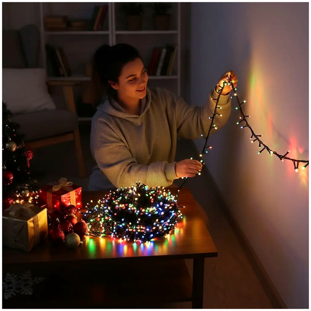 Гирлянда нить 800 LED 40м для дома и улицы мультиколор LS-2418 - изображение 5