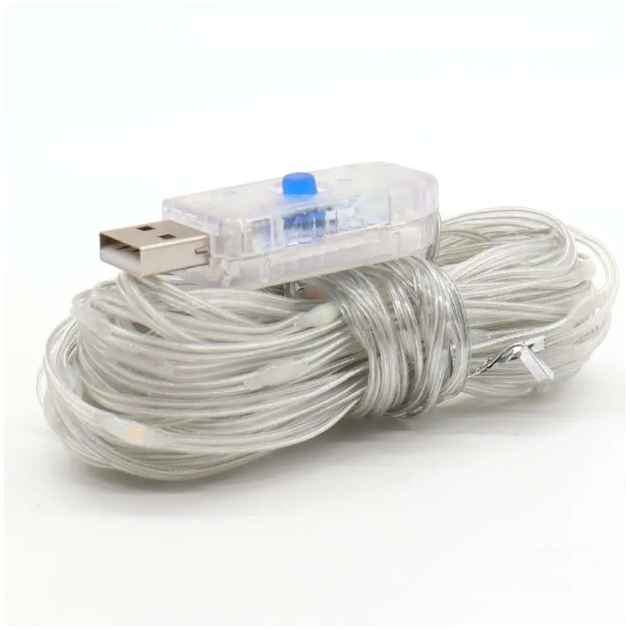 Гирлянда светодиодная 10м 200LED USB для декора мультиколор LS-1112 - изображение 7