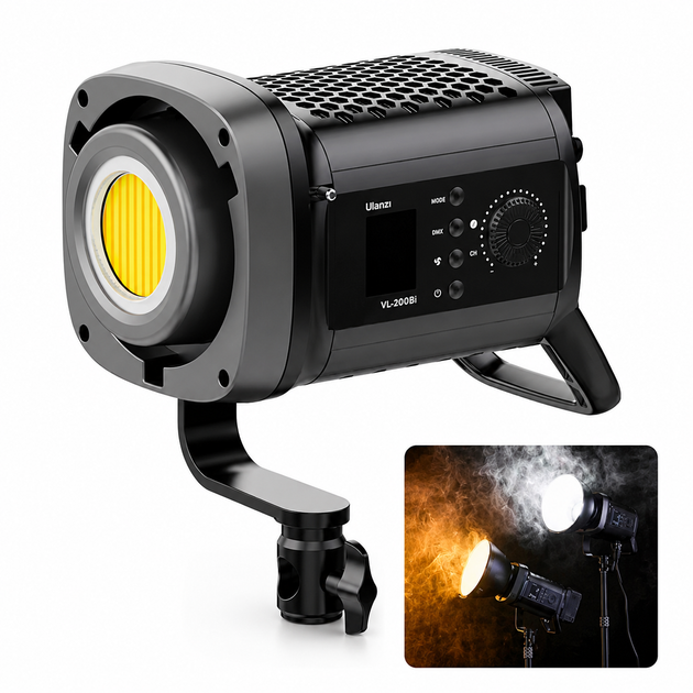 LED постійне світло Ulanzi VL-200 Bi 200 Вт | 2700–6500K (без блока живлення) - Фото 5 LED постійне світло Ulanzi VL-200 Bi 200 Вт | 2700–6500K (без блока живлення) - зображення 5