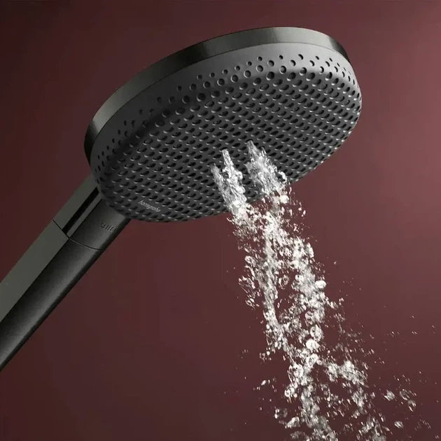 Лейка для душа Hansgrohe Raindance Alive Select S EcoSmart пластик, черный матовый хром (24500340) - Фото 2 Лейка для душа Hansgrohe Raindance Alive Select S EcoSmart пластик, черный матовый хром (24500340) - изображение 2