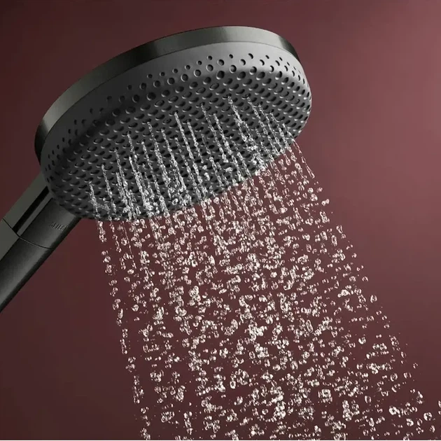 Лейка для душа Hansgrohe Raindance Alive Select S EcoSmart пластик, черный матовый хром (24500340) - Фото 3 Лейка для душа Hansgrohe Raindance Alive Select S EcoSmart пластик, черный матовый хром (24500340) - изображение 3
