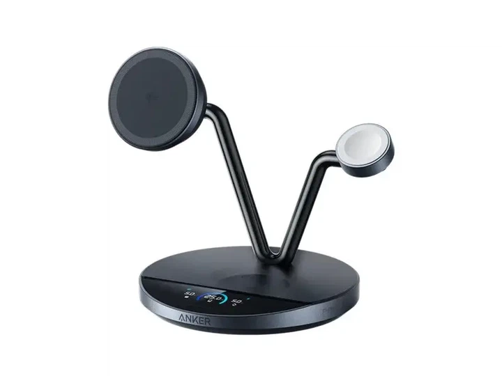 Бездротовий зарядний пристрій ANKER Prime Wireless 3-in-1 25W AirCool Dock Stand (B25X7G11) - Фото 1 Бездротовий зарядний пристрій ANKER Prime Wireless 3-in-1 25W AirCool Dock Stand (B25X7G11) - зображення 1