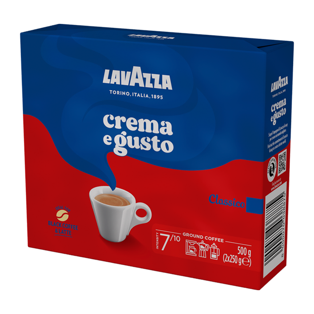 Кава мелена Lavazza Crema e Gusto Classico 2 х 250 г - Фото 1 Кава мелена Lavazza Crema e Gusto Classico 2 х 250 г - изображение 1
