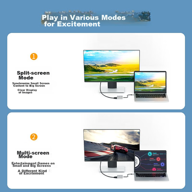 Хаб LinkStone Type-C HDMI/VGA 4K, для Apple/MacBook/iPhone/iPad/Huawei/TV - изображение 7