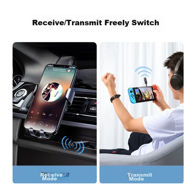 Ресивер-аудіоадаптер UGREEN CM403 Bluetooth 5.0 синій - Фото 3 Ресивер-аудіоадаптер UGREEN CM403 Bluetooth 5.0 синій - зображення 3