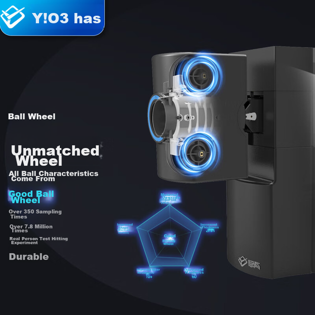 Youyou Y10pro Багатофункціональний бездротовий пульт дистанційного керування, машина для м'ячів для настільного тенісу, автоматичний пусковий пристрій для тренувальних м'ячів для настільного тенісу для однієї особи - зображення 6
